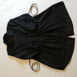 Sheer Black Tunic Shirt